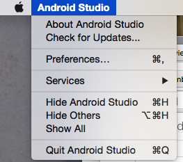 Update Android Studio on Mac OS X